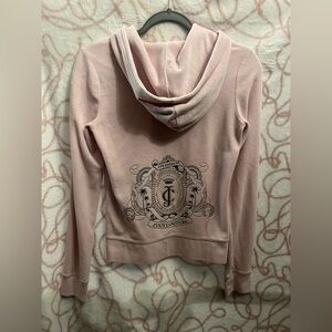 Baby pink juicy couture velour zip